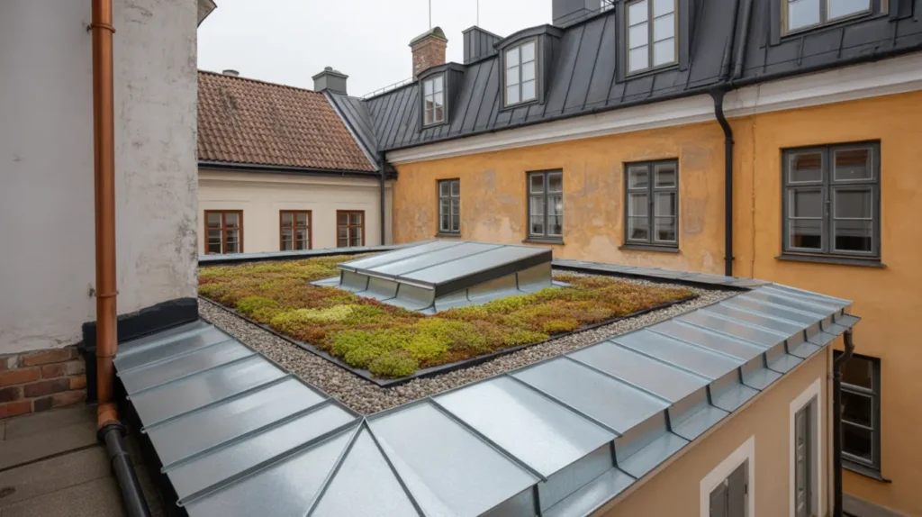 anl ggning av sedumtak p innerg rd i s dermalm stockholm